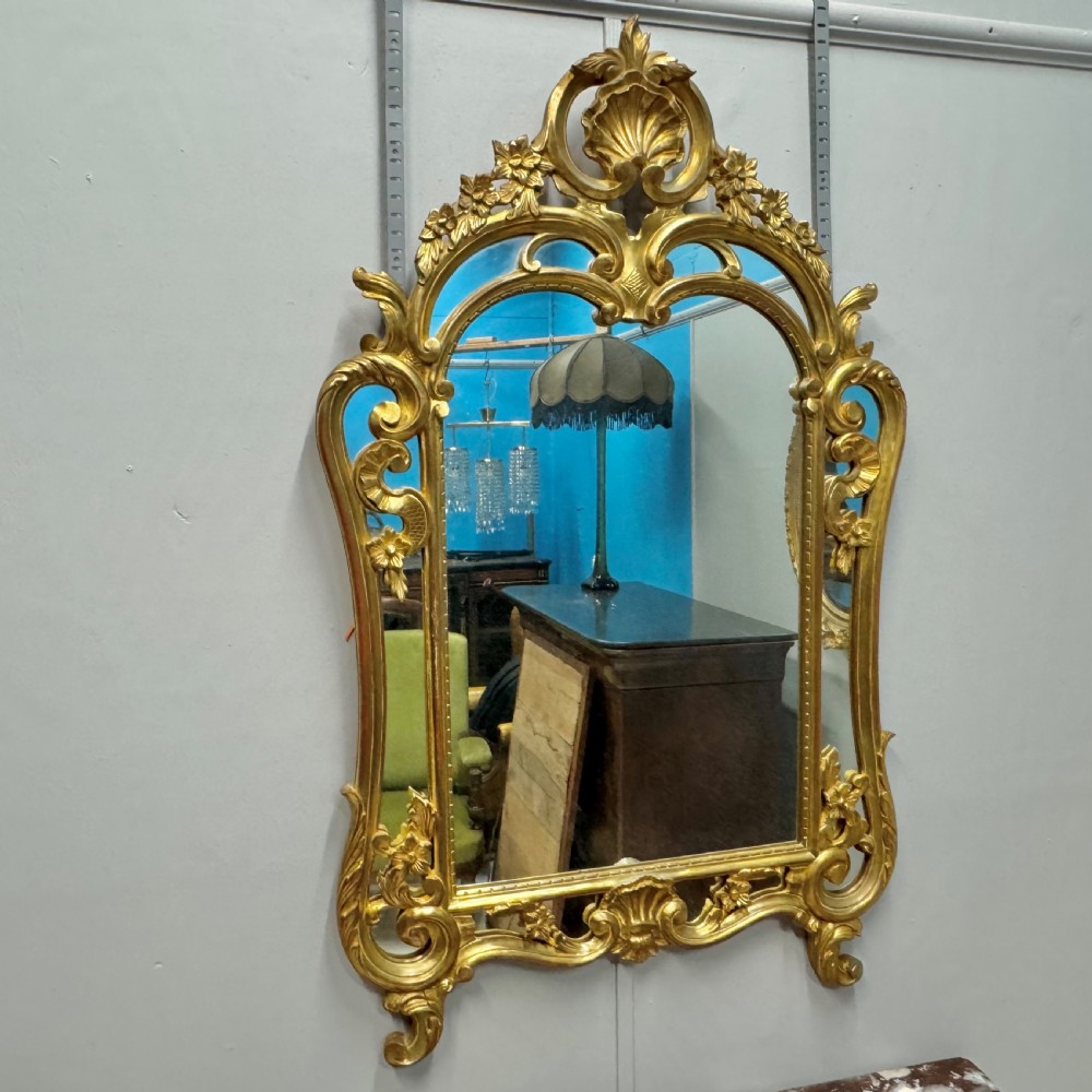 French 19th century gilt console mirror View II