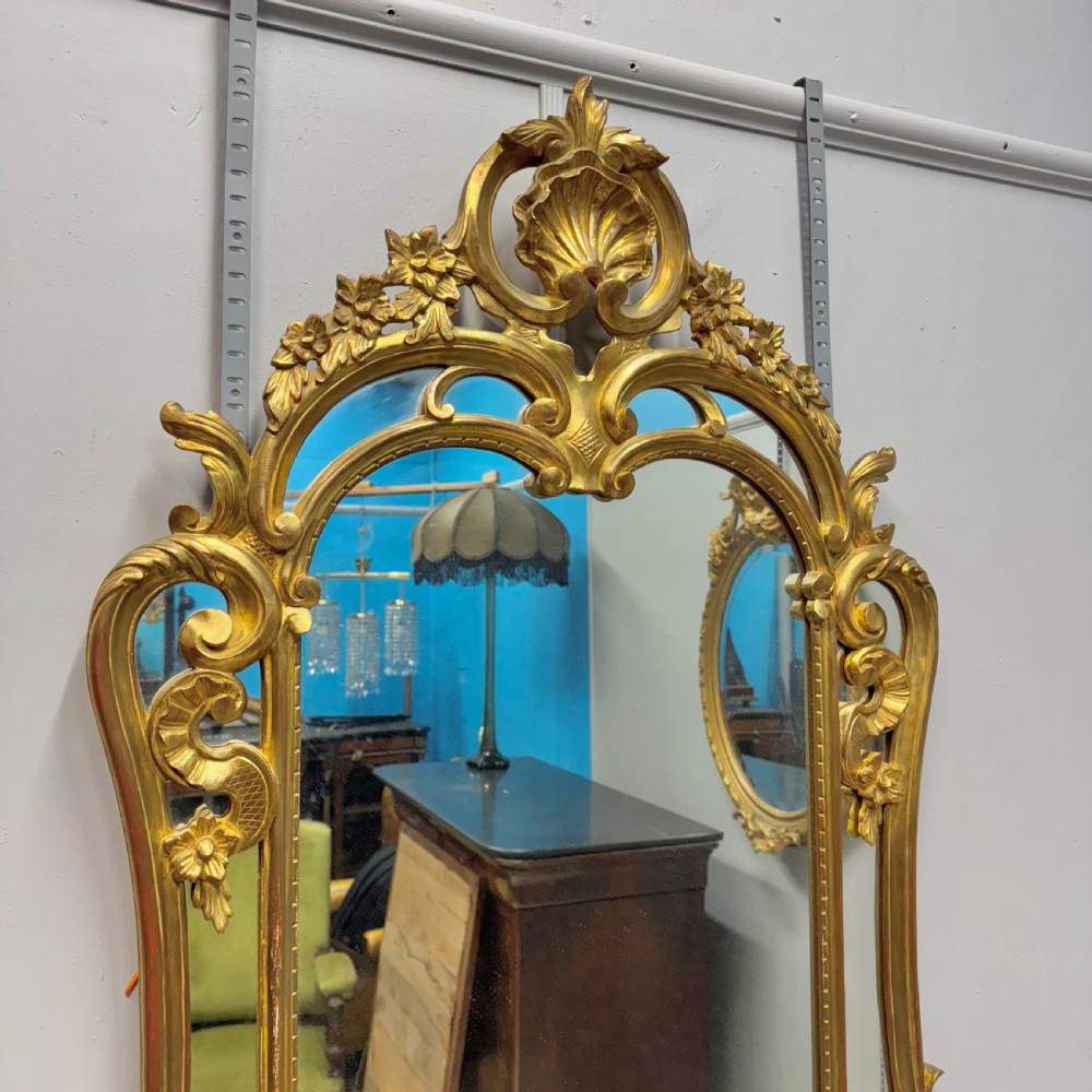 French 19th century gilt console mirror View III