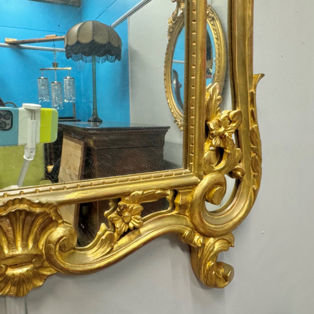 French 19th century gilt console mirror View V