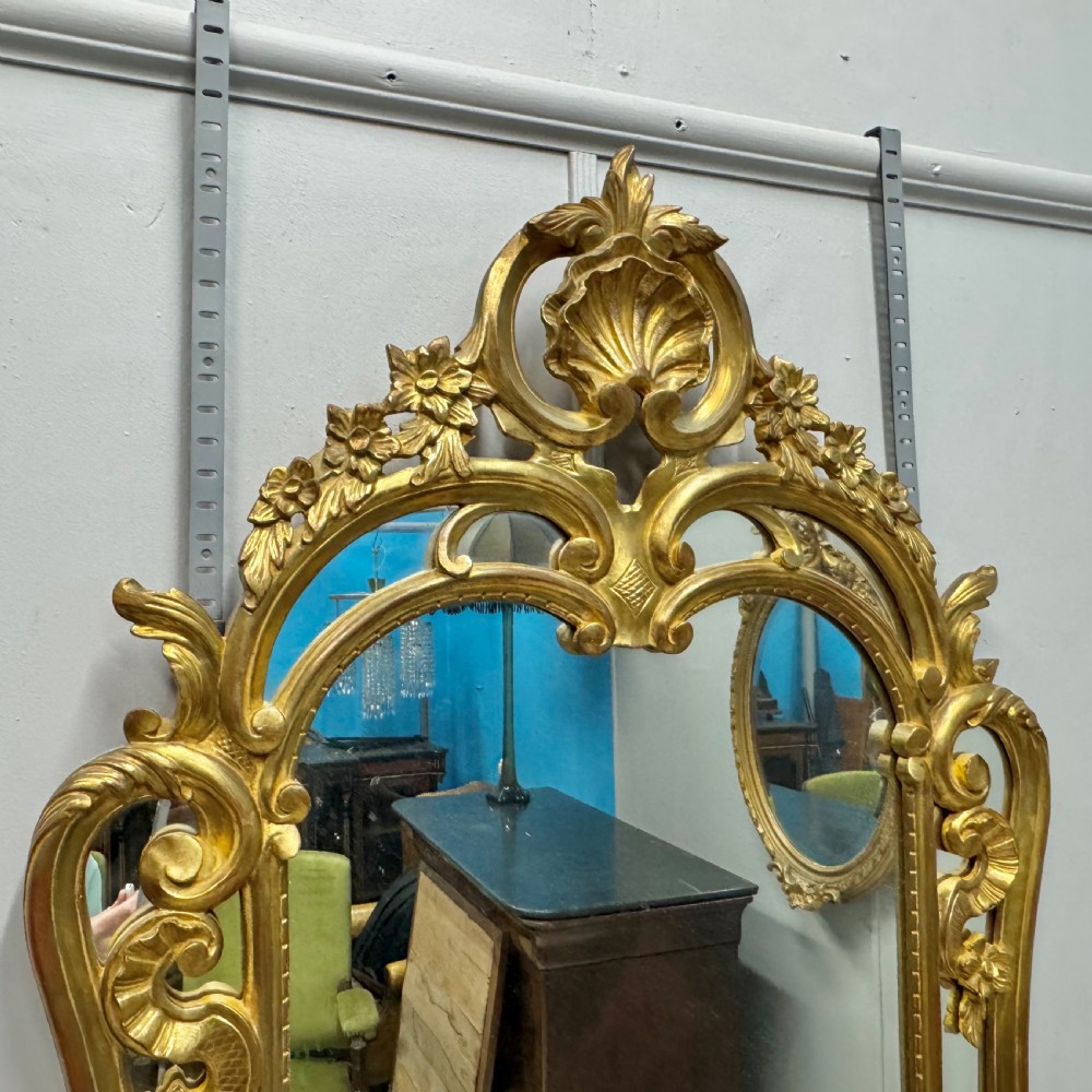 French 19th century gilt console mirror View VI