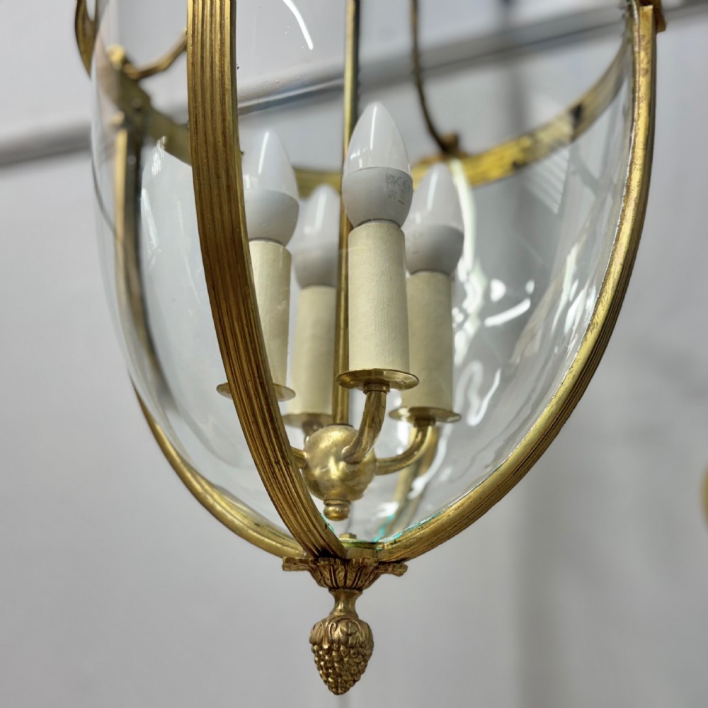 Hanging brass lantern with ceiling rose View VIII