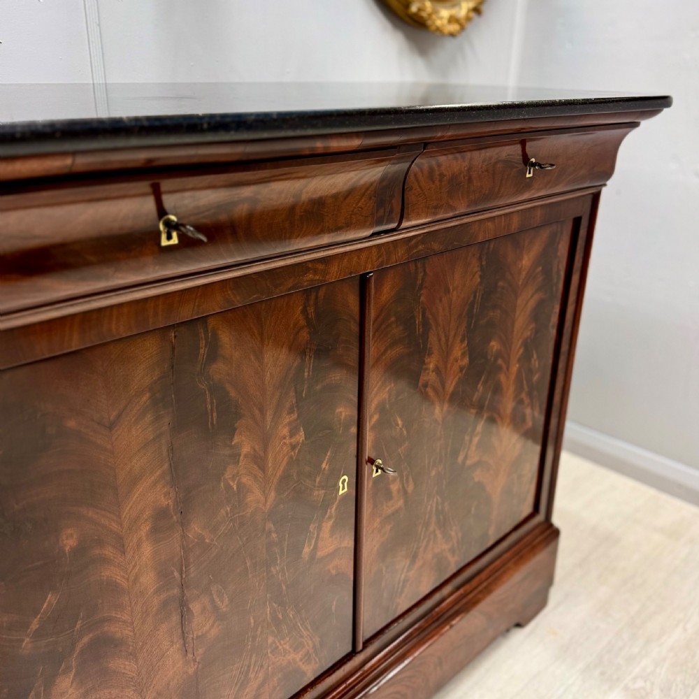 Unusual French marble top buffet server View VI