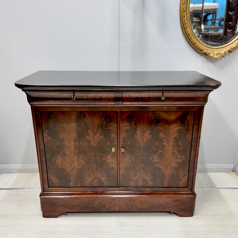 Unusual French marble top buffet server View VIII