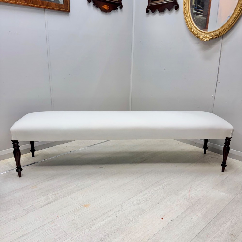 6’ long hall stool in calico