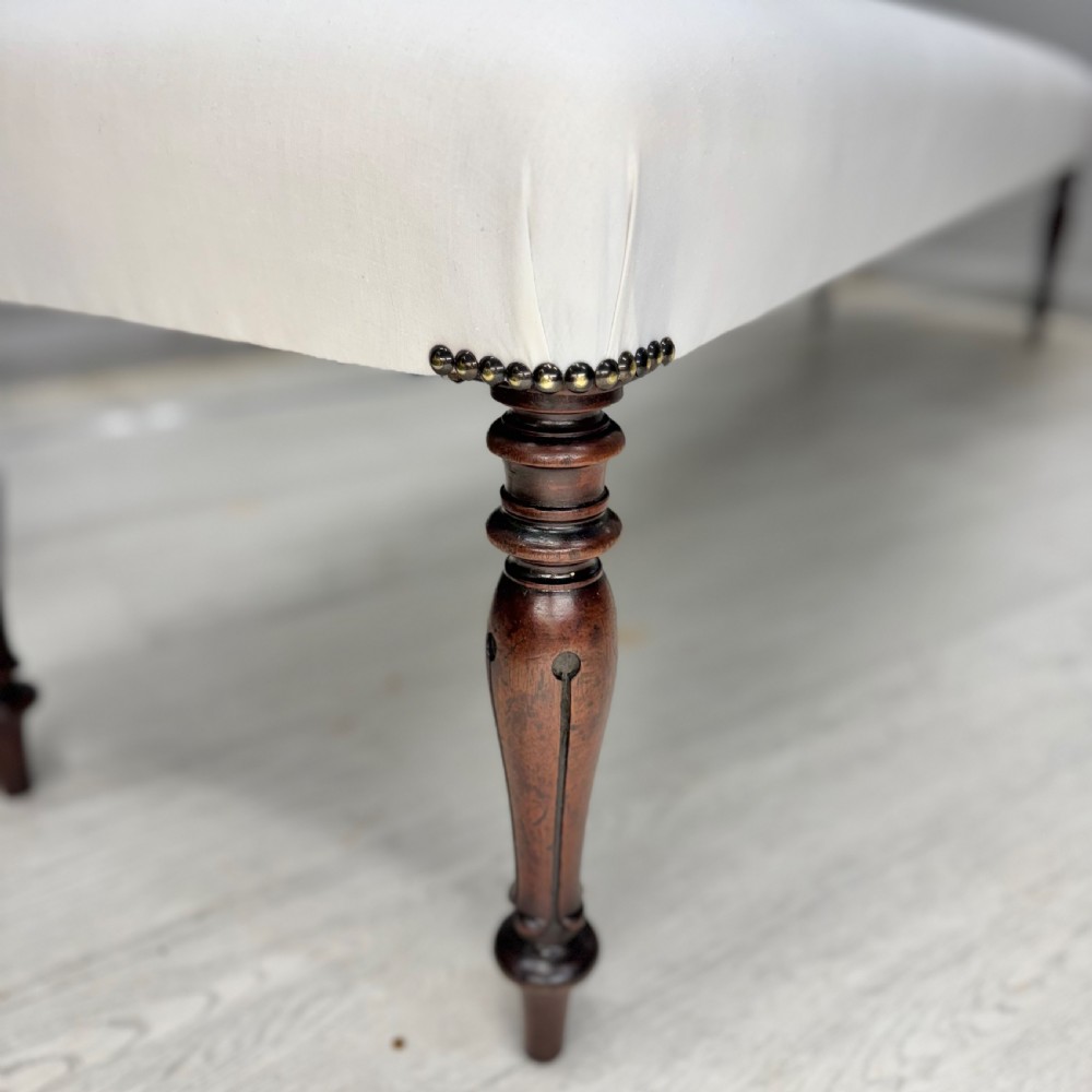 6’ long hall stool in calico View II