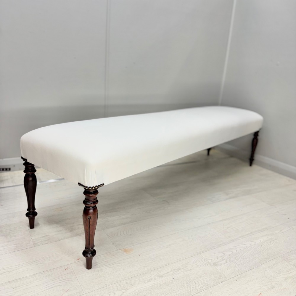 6’ long hall stool in calico View III