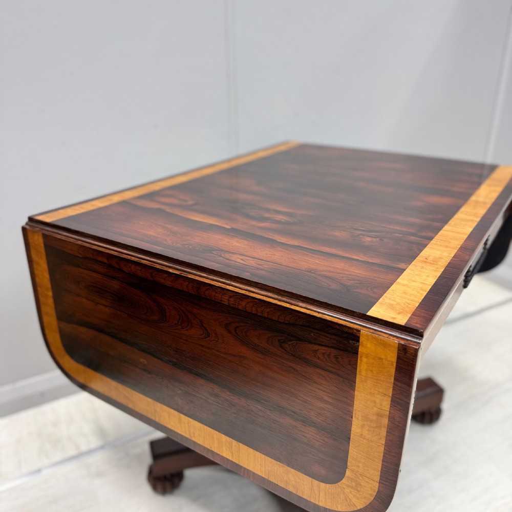 Superb Regency rosewood freestanding sofa table  View V
