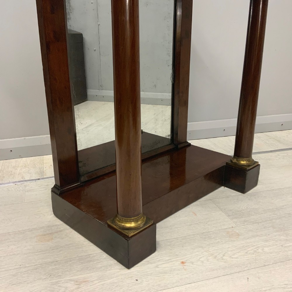 French Empire marble top console table with mirror back View VII