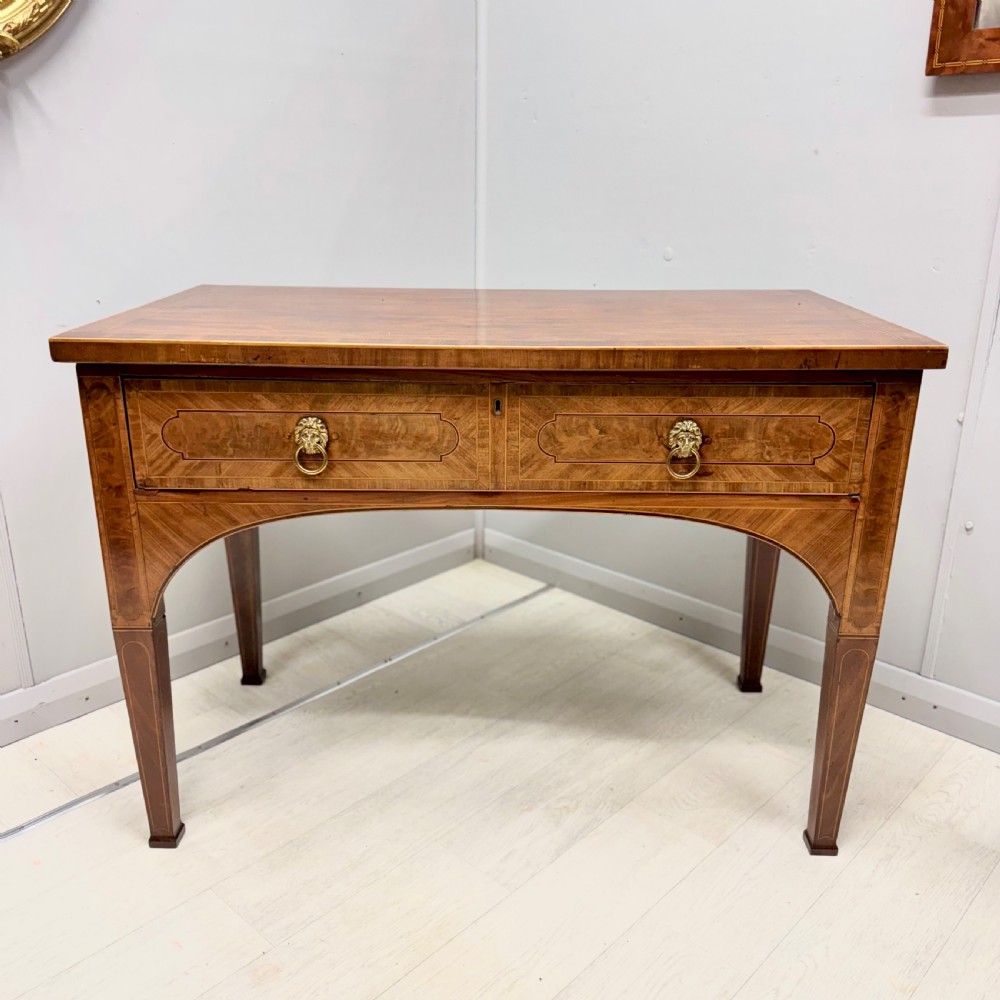 Georgian inlaid Side table with full width drawer