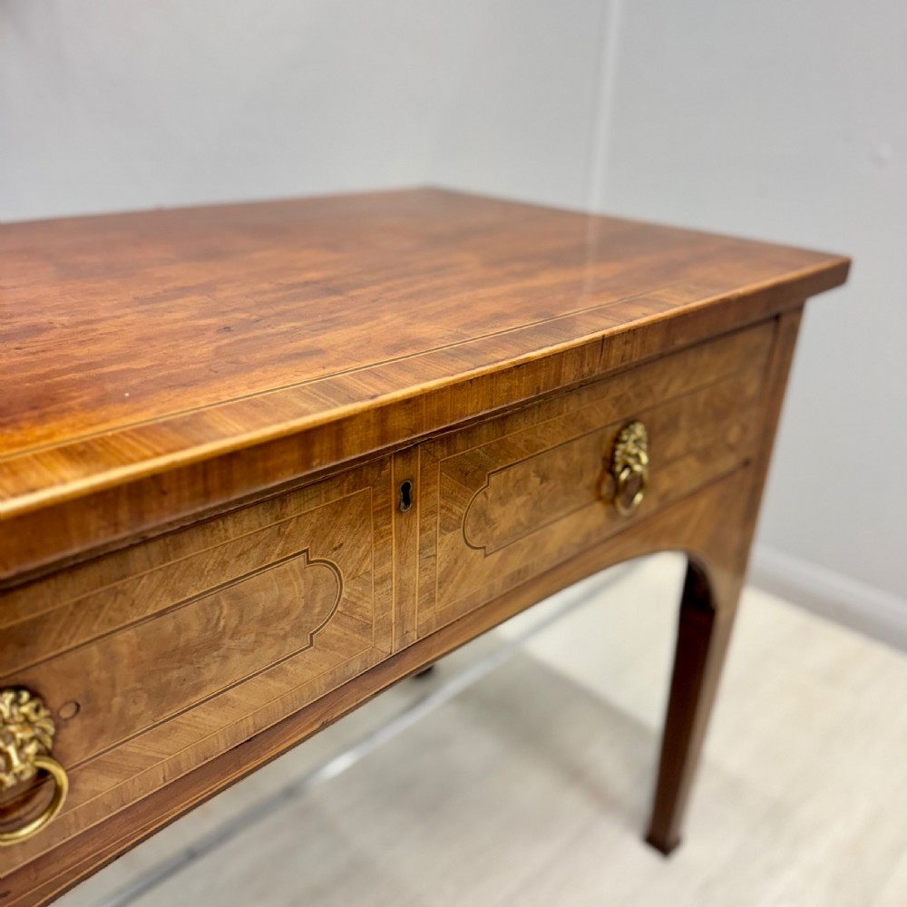 Georgian inlaid Side table with full width drawer View II
