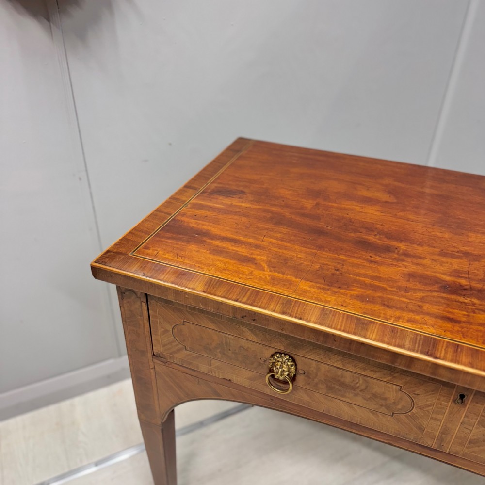 Georgian inlaid Side table with full width drawer View III
