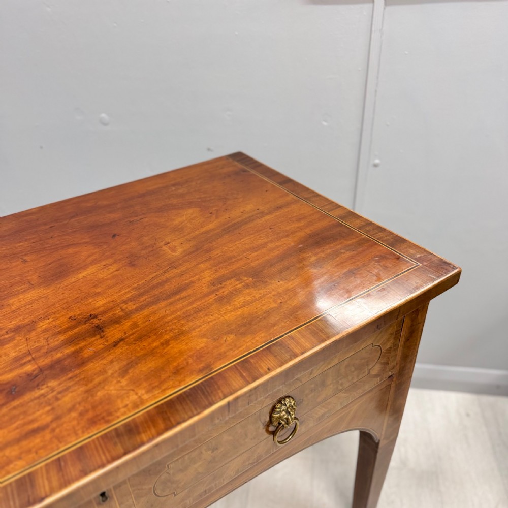 Georgian inlaid Side table with full width drawer View V