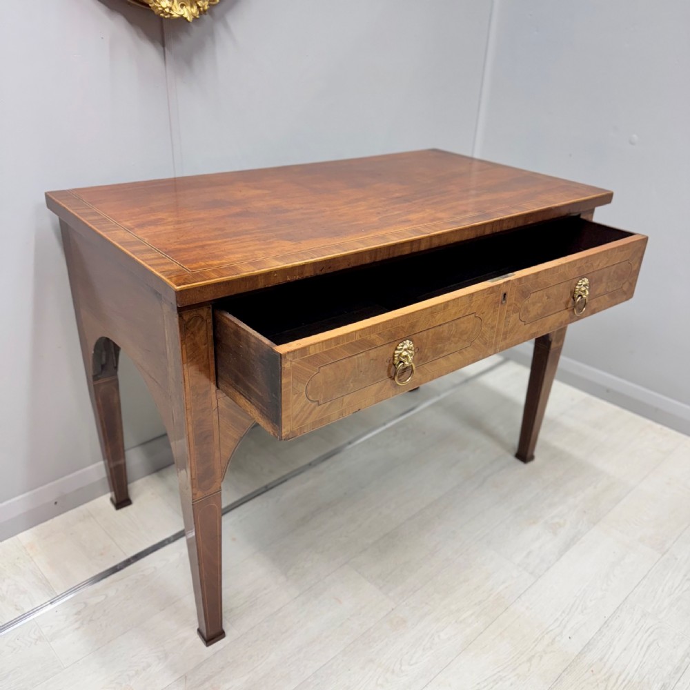 Georgian inlaid Side table with full width drawer View VI