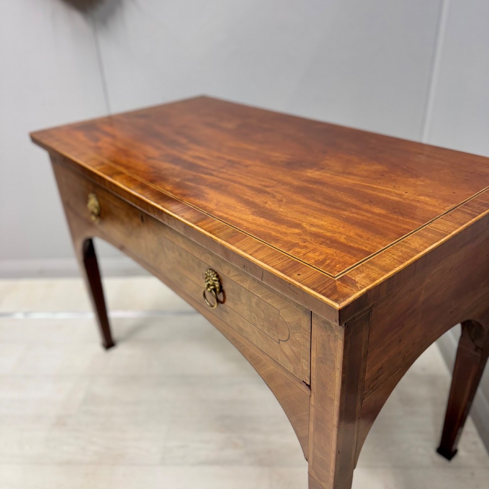Georgian inlaid Side table with full width drawer View VII