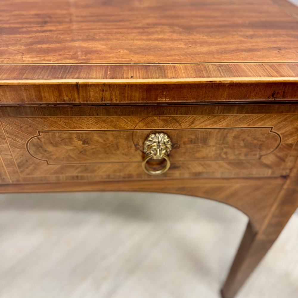 Georgian inlaid Side table with full width drawer View VIII