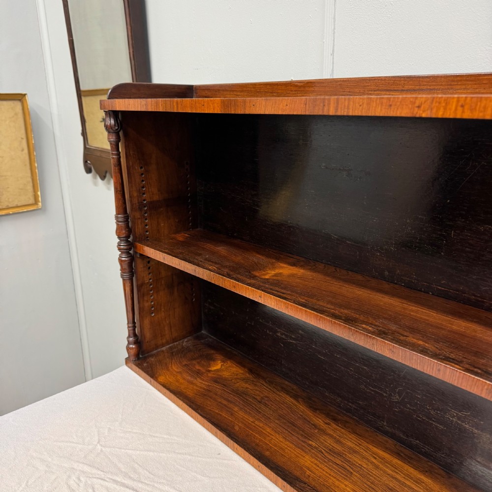 Rosewood adjustable hanging bookcase  View II