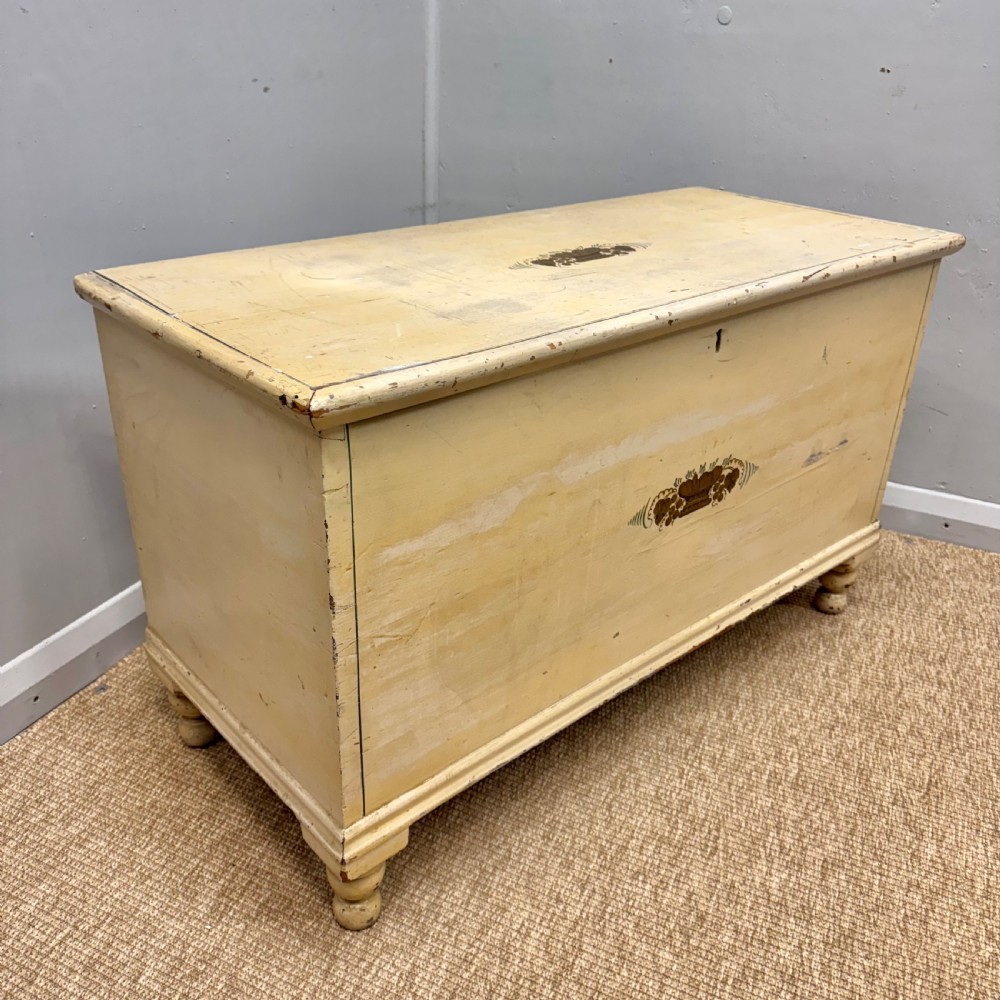 19th century painted blanket box  View VI