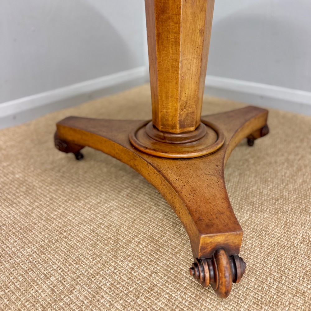 Bleached round mahogany tilt top centre table  View III