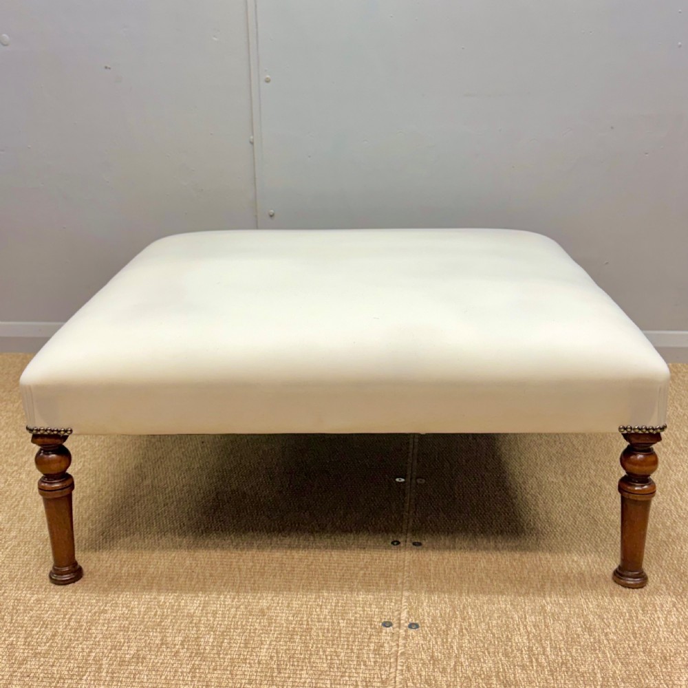 Large square ottoman footstool for upholstery