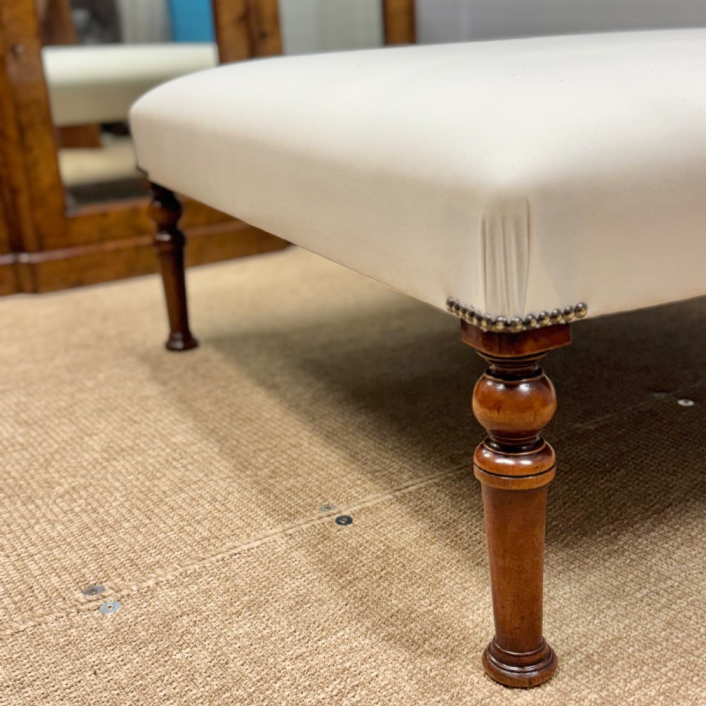 Large square ottoman footstool for upholstery View V