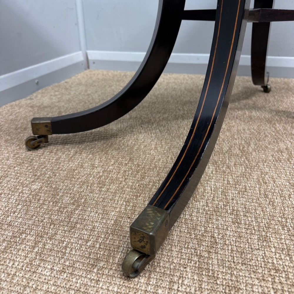 Regency ebonised fold over games table View IV
