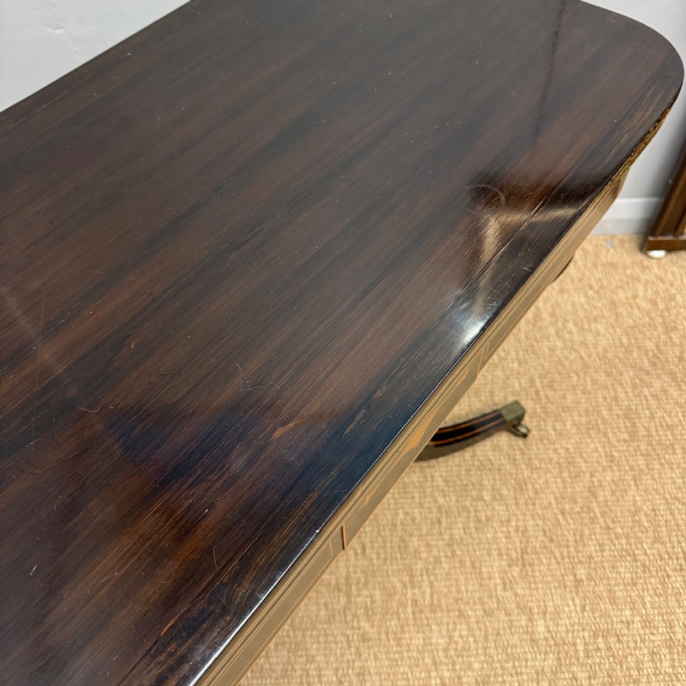 Regency ebonised fold over games table View IX