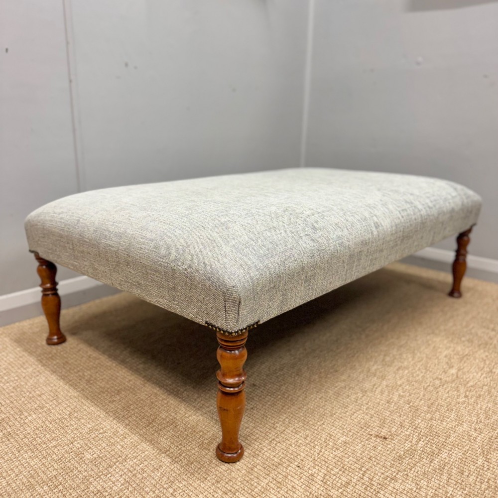 Newly upholstered large footstool