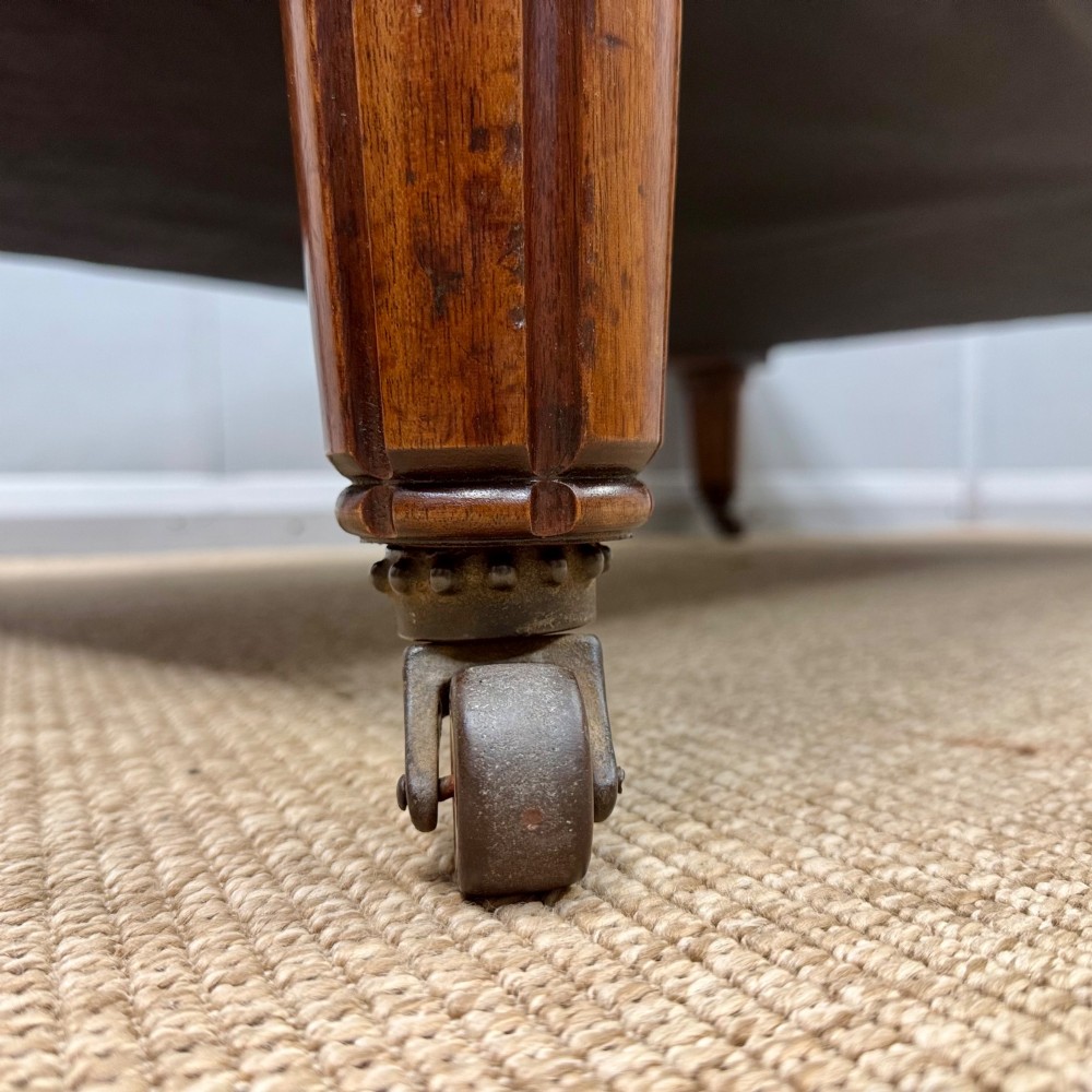 Large geometric footstool on castors View IV