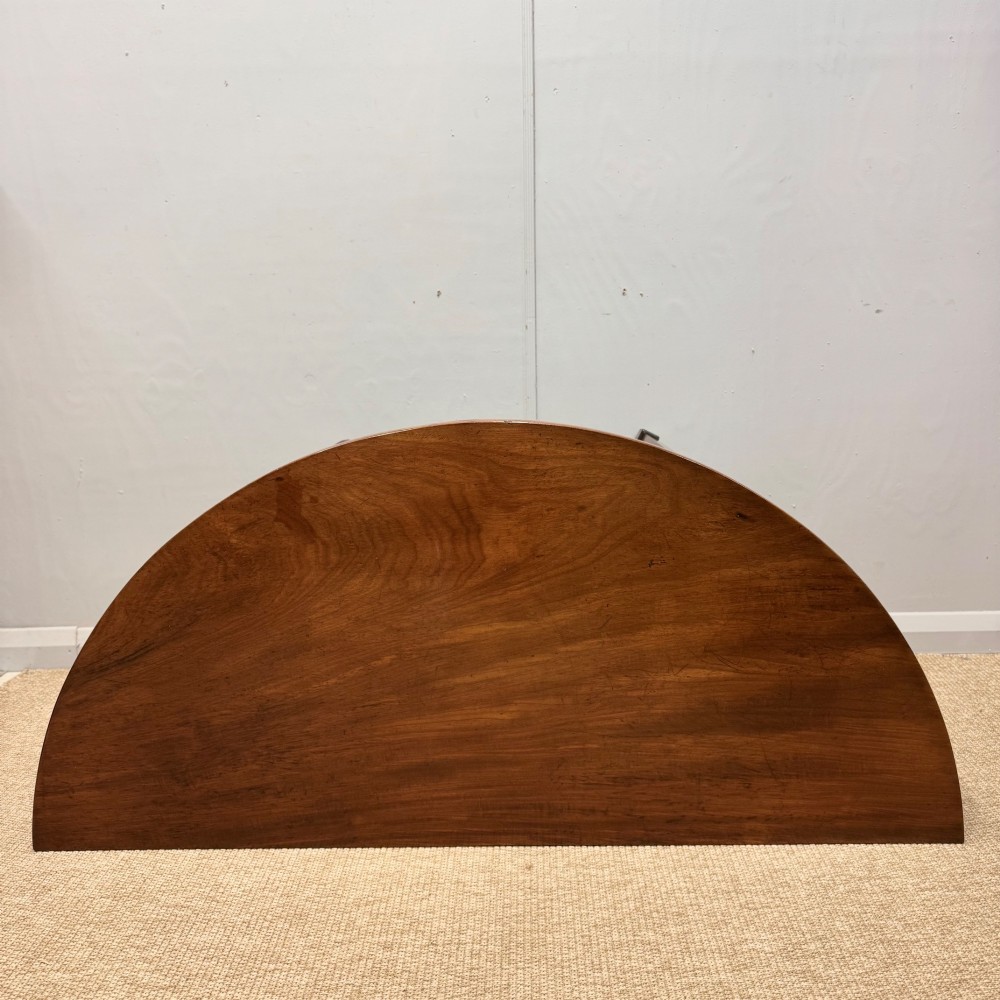 Georgian demi lune console table with 2 drawers View IV