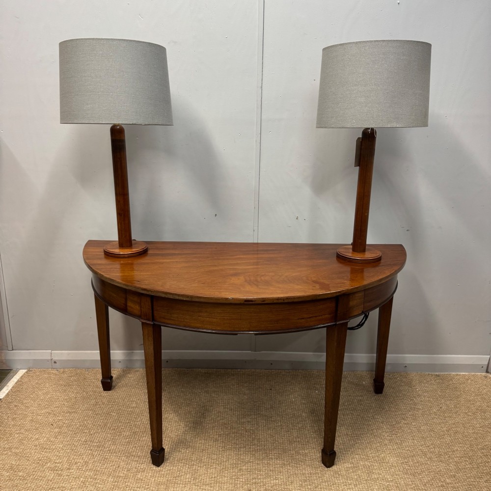Georgian demi lune console table with 2 drawers View VII
