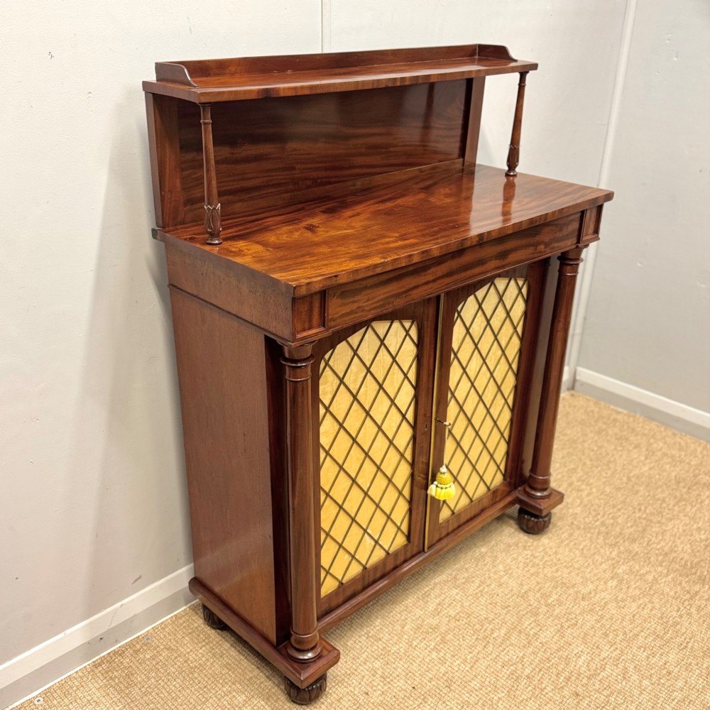 Regency mahogany chiffonier cabinet