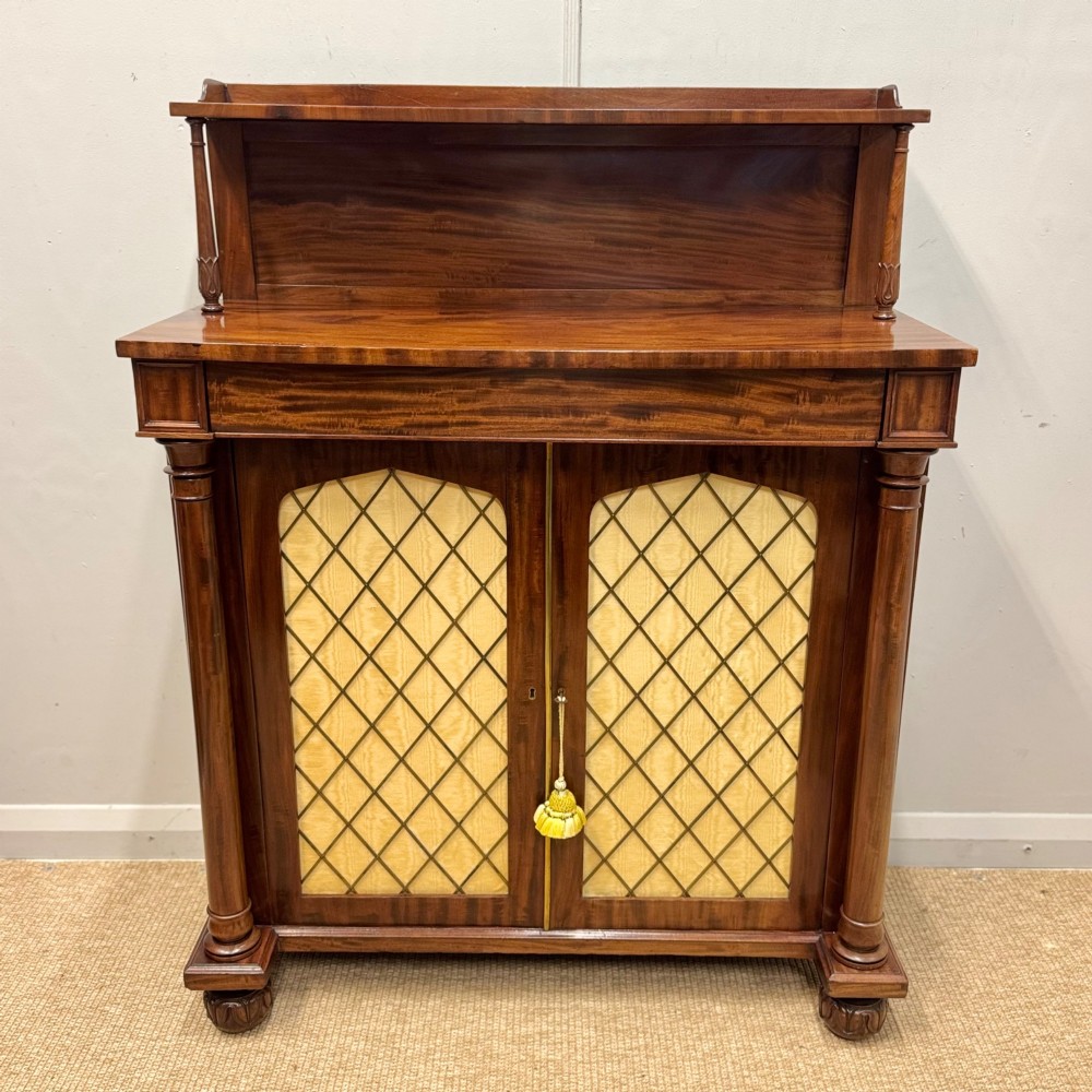 Regency mahogany chiffonier cabinet