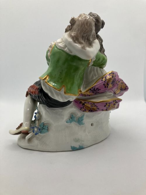 MEISSEN PORCELAIN FIGURINE 'PAIR OF LOVERS' MODEL NO 571 18TH CENTURY - ADDITIONAL PHOTO 4