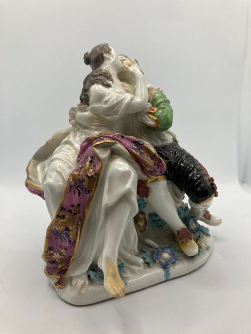 MEISSEN PORCELAIN FIGURINE 'PAIR OF LOVERS' MODEL NO 571 18TH CENTURY - ADDITIONAL PHOTO 10