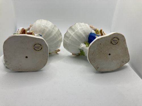 MEISSEN TURKISH PAIR HOLDING SWEETMEAT TABLE SALT BOWLS 18TH CENTURY - ADDITIONAL PHOTO 12