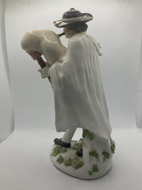 MEISSEN PORCELAIN FIGURE 'PIEDMONTESE BAGPIPER' 18TH CENTURY - ADDITIONAL PHOTO 5
