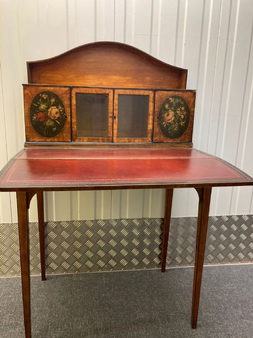 GEORGE III SATINWOOD BONHEUR DU JOUR 18TH CENTURY - ADDITIONAL PHOTO 1