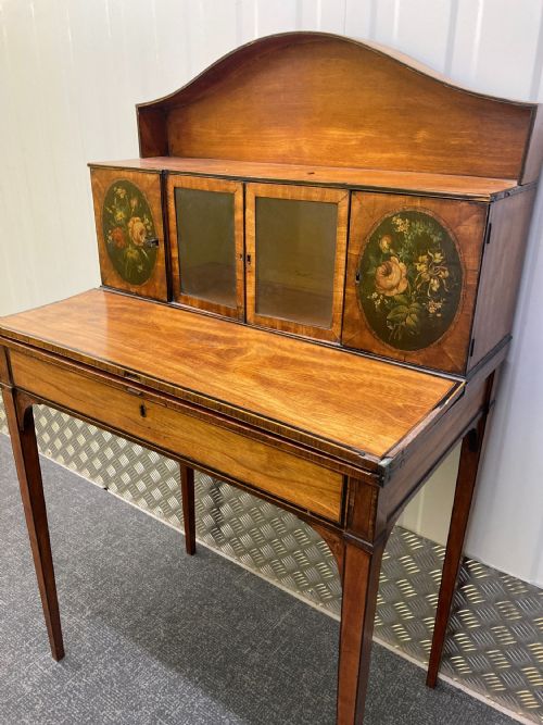 GEORGE III SATINWOOD BONHEUR DU JOUR 18TH CENTURY - ADDITIONAL PHOTO 3
