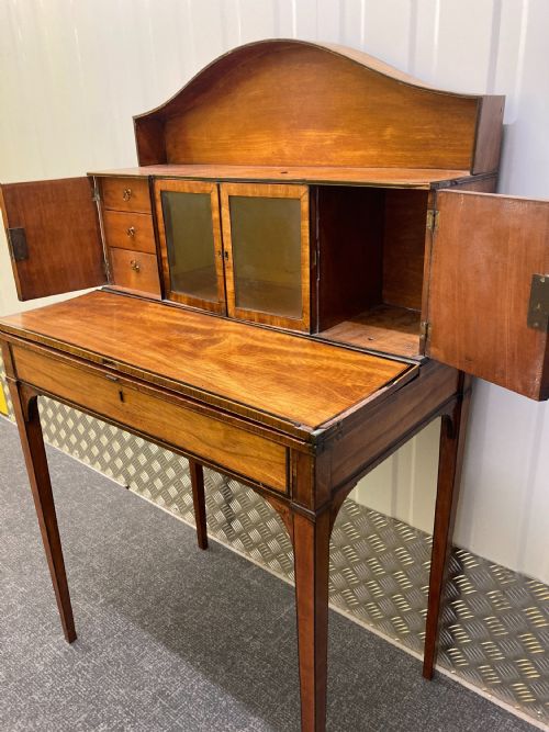 GEORGE III SATINWOOD BONHEUR DU JOUR 18TH CENTURY - ADDITIONAL PHOTO 4