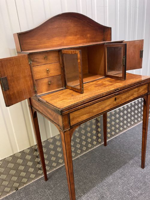 GEORGE III SATINWOOD BONHEUR DU JOUR 18TH CENTURY - ADDITIONAL PHOTO 5