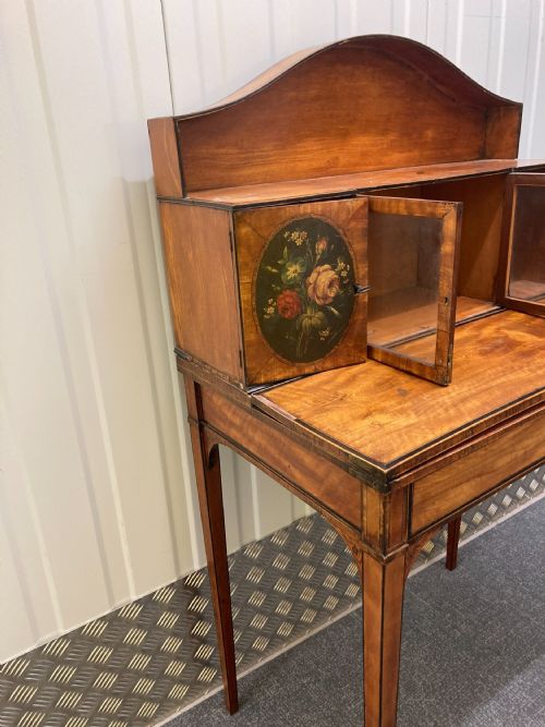 GEORGE III SATINWOOD BONHEUR DU JOUR 18TH CENTURY - ADDITIONAL PHOTO 6
