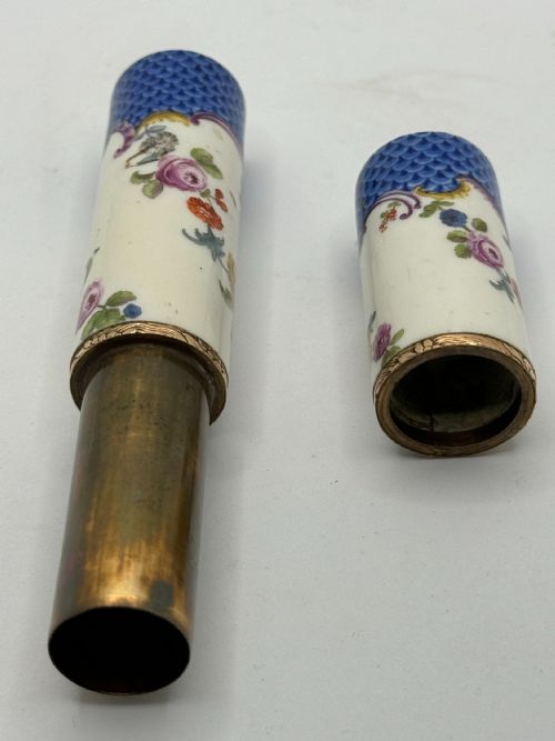 MEISSEN GILTMETAL MOUNTED ETUI BODKIN CASE CIRCA 1755 - ADDITIONAL PHOTO 10