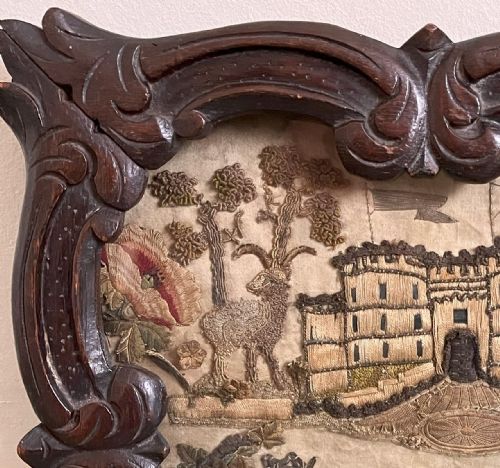 STUART STUMPWORK PANEL OF KING CHARLES I AND HENRIETTA MARIA - ADDITIONAL PHOTO 1