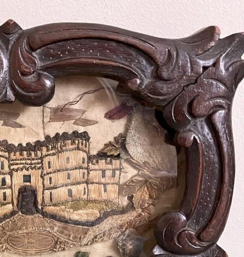 STUART STUMPWORK PANEL OF KING CHARLES I AND HENRIETTA MARIA - ADDITIONAL PHOTO 2