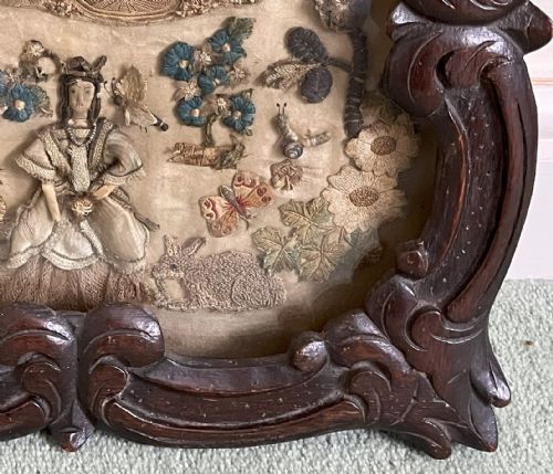STUART STUMPWORK PANEL OF KING CHARLES I AND HENRIETTA MARIA - ADDITIONAL PHOTO 3