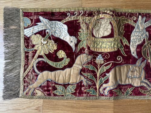 19th Century Silk & Velvet Panel