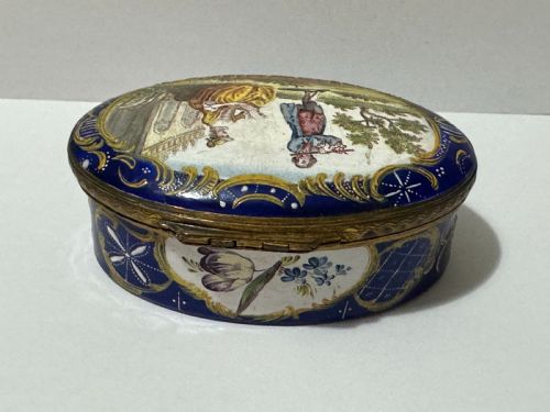 18TH CENTURY BILSTON ENAMEL OVAL PATCH SNUFF BOX CIRCA 1780 - ADDITIONAL PHOTO 5