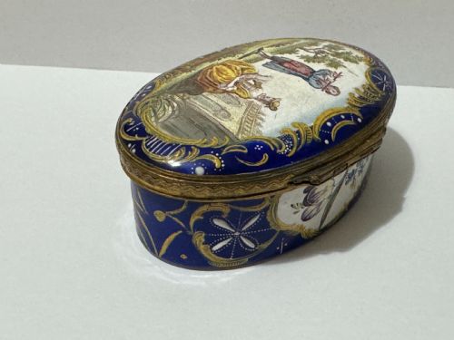 18TH CENTURY BILSTON ENAMEL OVAL PATCH SNUFF BOX CIRCA 1780 - ADDITIONAL PHOTO 6