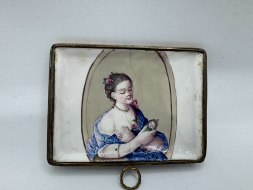 18TH CENTURY SOUTH STAFFORDSHIRE SNUFF BOX TOP LID - ADDITIONAL PHOTO 2