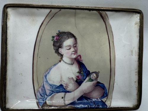 18TH CENTURY SOUTH STAFFORDSHIRE SNUFF BOX TOP LID - ADDITIONAL PHOTO 3